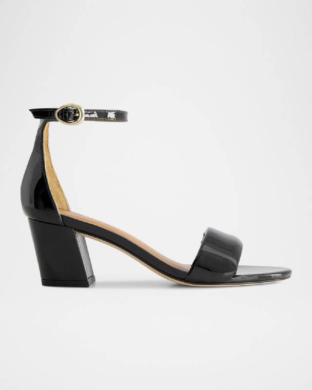 Bowie Patent Ankle-Strap Sandals